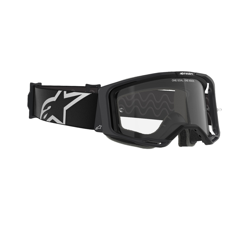 Motokrosové okuliare Alpinestars Vision 8 Corp čierne s čírym plexisklom