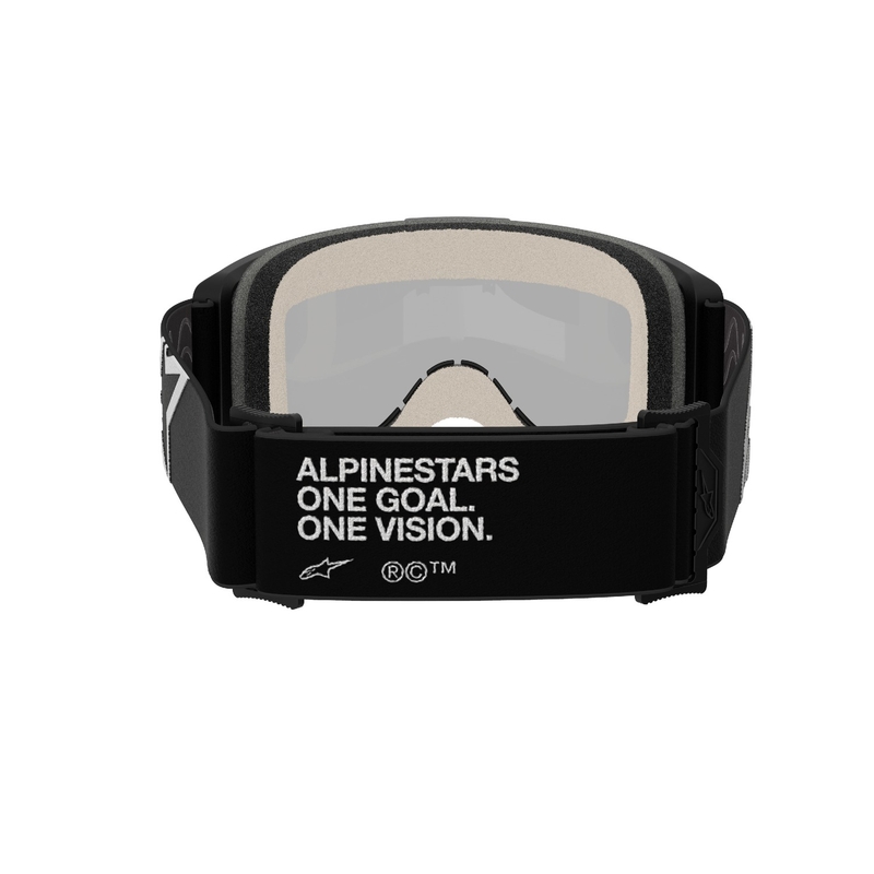Motokrosové okuliare Alpinestars Vision 5 Corp čierne so zrkadlovým strieborným plexisklom