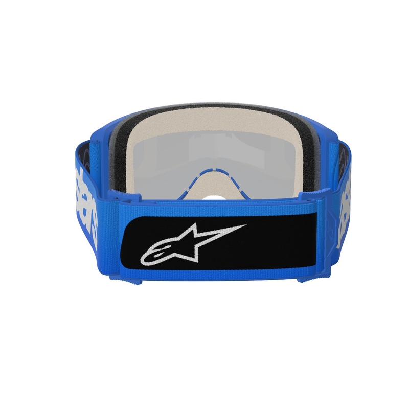 Motokrosové okuliare Alpinestars Vision 5 Blaze modré so zrkadlovým modrým plexisklom