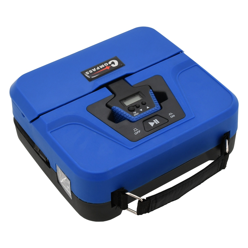 Kompresor 12V BOX digitálny 3 in1