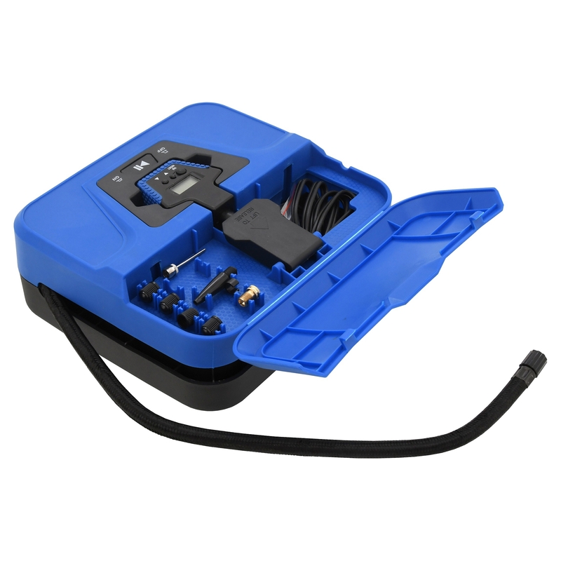 Kompresor 12V BOX digitálny 3 in1