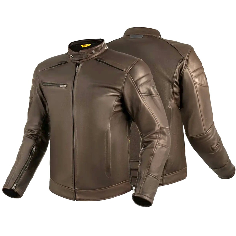 Kožená bunda na motocykel Shima Hunter+ 2.0 hnedá