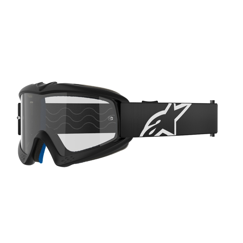 Detské motokrosové okuliare Alpinestars Vision Youth Corp čierne s čírym plexisklom