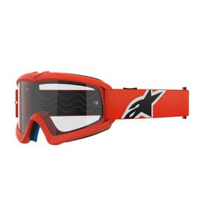 Detské motokrosové okuliare Alpinestars Vision Youth Corp oranžové s čírym plexisklom