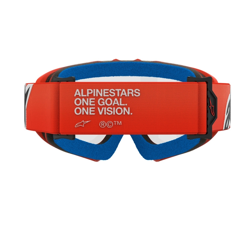 Detské motokrosové okuliare Alpinestars Vision Youth Corp oranžové s čírym plexisklom