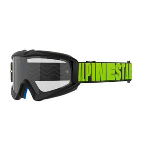 Detské motokrosové okuliare Alpinestars Vision Youth Hollow čierno-antracitovo-fluorescenčno žlté s čírym plexisklom