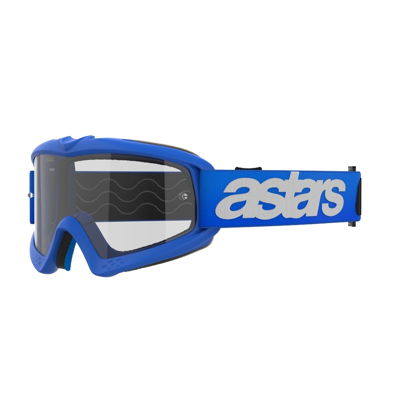 Detské motokrosové okuliare Alpinestars Vision Youth Blaze modré s čírym plexisklom