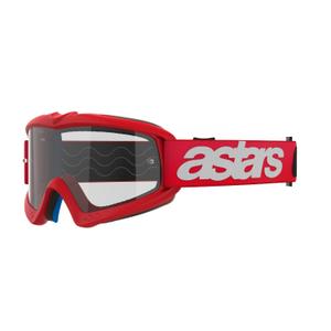 Detské motokrosové okuliare Alpinestars Vision Youth Blaze červené s čírym plexisklom
