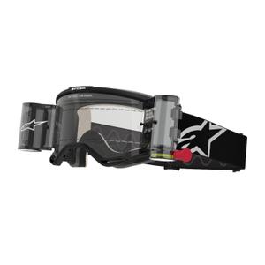 Motokrosové okuliare Alpinestars Vision 5 Corp ROLL-OFF Wide Vision čierne s čírym zorníkom