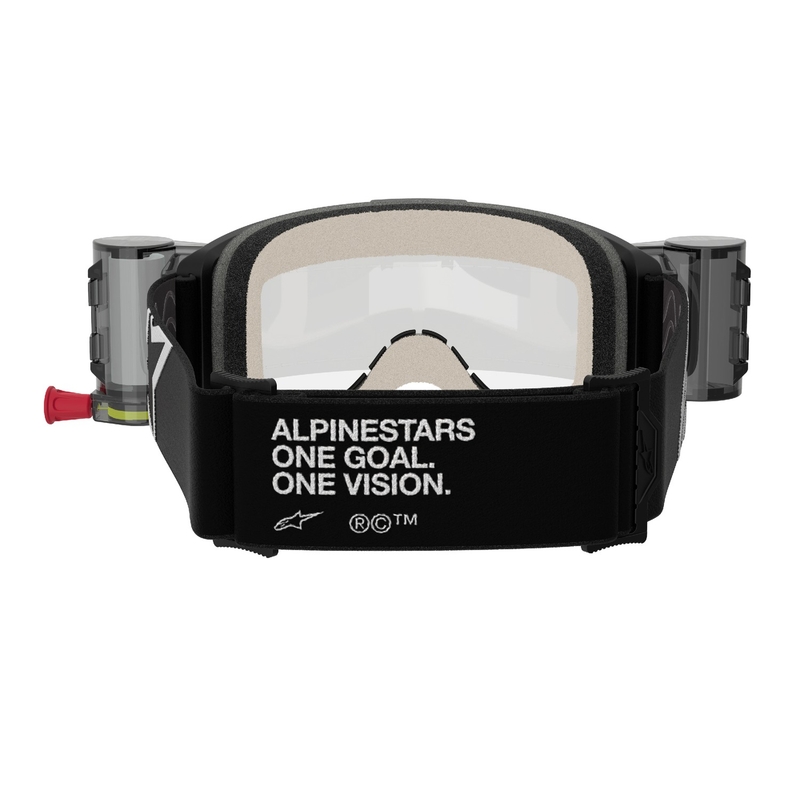 Motokrosové okuliare Alpinestars Vision 5 Corp ROLL-OFF Wide Vision čierne s čírym plexisklom