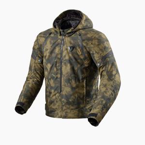 Bunda na motorku Revit Flare 3 H2O camo tmavo zelená