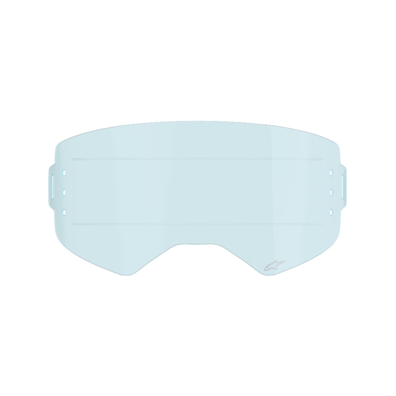 Plexisklo pre okuliare Alpinestars Supertech pre systém roll-off modré
