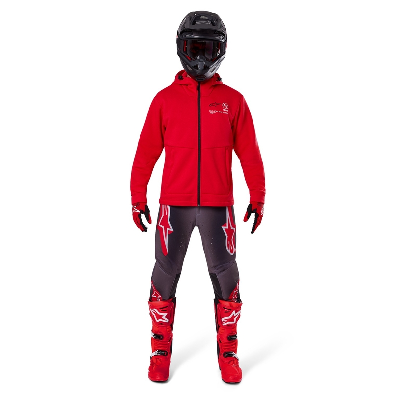 Mikina Alpinestars Racer MX Fleece červená