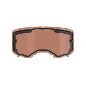 Plexi pre okuliare Alpinestars Vision 8/5/3 dvojité antifog oranžovo hnedé afterburn