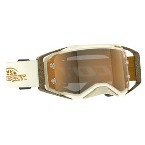 Motokrosové okuliare SCOTT Prospect PRO Circuit AMP béžovo-hnedé so zlatým plexi
