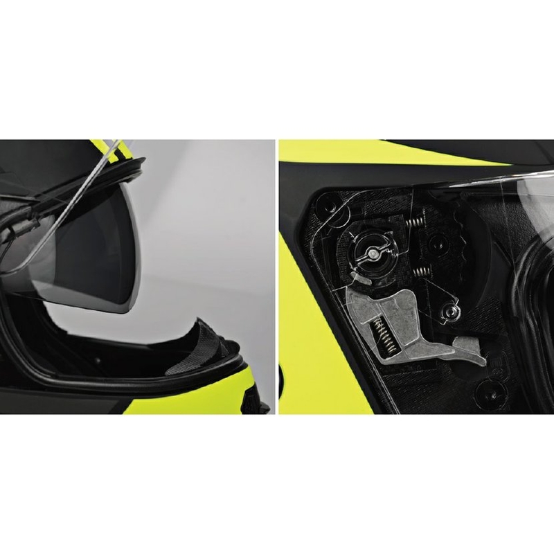 Odklápacia prilba na motorku Lazer Lugano Z-Generation čierno-fluorescenčno žltá