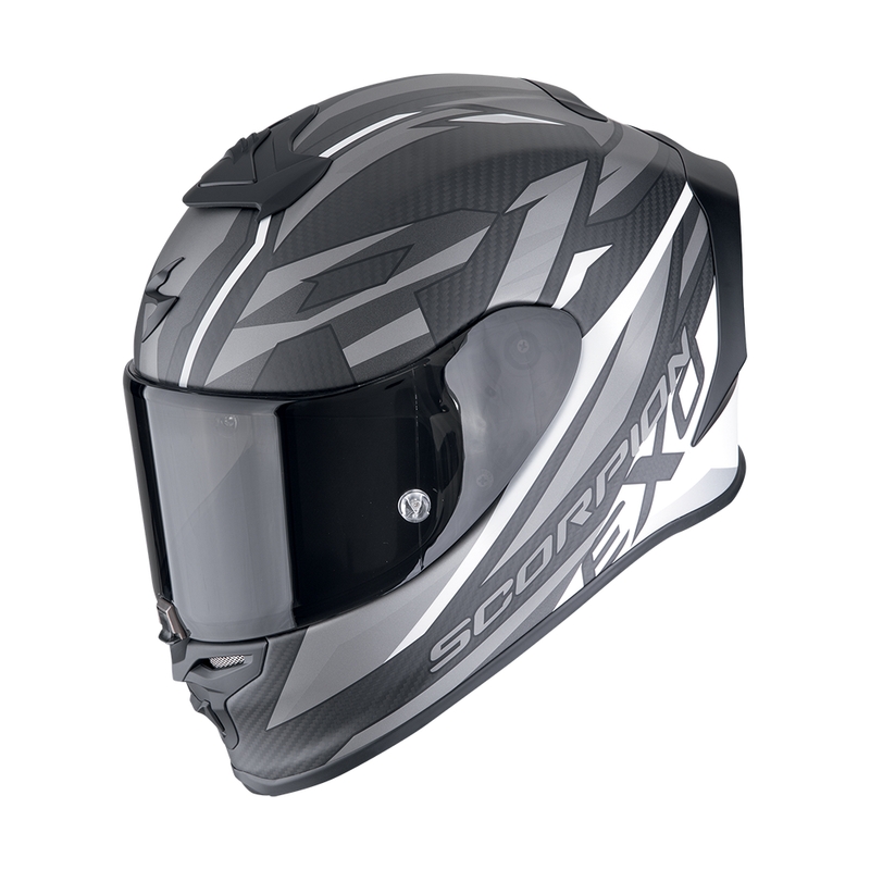 Integrálna prilba na motorku Scorpion EXO-R1 EVO CARBON AIR RUNNER matná čierno-biela
