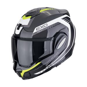 Preklápacia helma na motorku Scorpion EXO-TECH EVO CARBON COSY čierno-fluo žltá