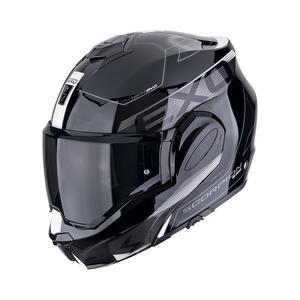 Preklápacia prilba na motorku Scorpion EXO-TECH EVO TRAVELLER čierno-biela
