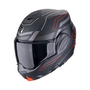 Preklápacia helma na motorku Scorpion EXO-TECH EVO CONQUER matná čierno-červená