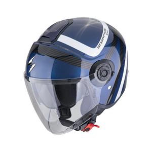Otvorená prilba na motorku Scorpion EXO-CITY II RIVA modro-čierna