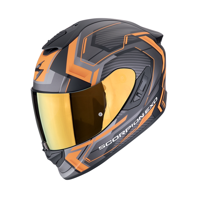 Integrálna helma na motorku Scorpion EXO-1400 EVO II AIR LINART matná čierno-oranžová výpredaj