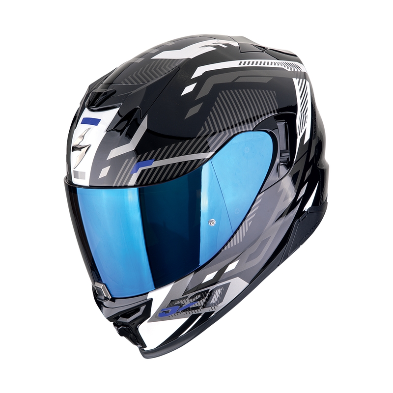 Integrálna helma na motorku Scorpion EXO-520 EVO AIR RANKA čierno-bielo-modrá výpredaj