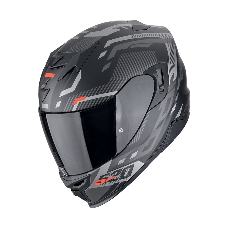 Integrálna helma na motorku Scorpion EXO-520 EVO AIR RANKA matná čierno-strieborno-červená výpredaj