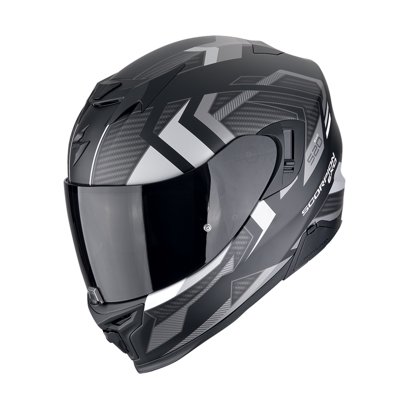 Integrálna helma na motorku Scorpion EXO-520 EVO AIR SENSUS matná čierno-strieborná výpredaj