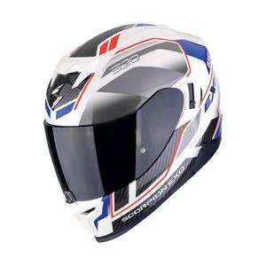 Integrálna helma na motorku Scorpion EXO-520 EVO AIR LENA perleťovo bielo-modrá
