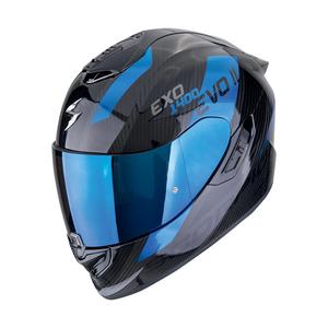 Integrálna prilba na motorku Scorpion EXO-1400 EVO II CARBON AIR PLATTED čierno-modrá