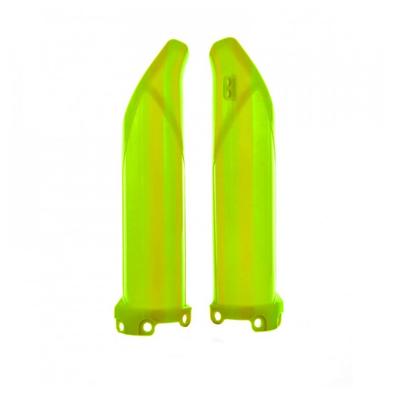 Ochranné kryty vidlíc POLISPORT Yellow fluo pre KAWASAKI KX 250 (F) 4T 2009-2026, KAWASAKI KX 450 (F) 2009-2026