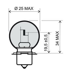 Lamp RMS 246510432 12V 20W, P26S biela
