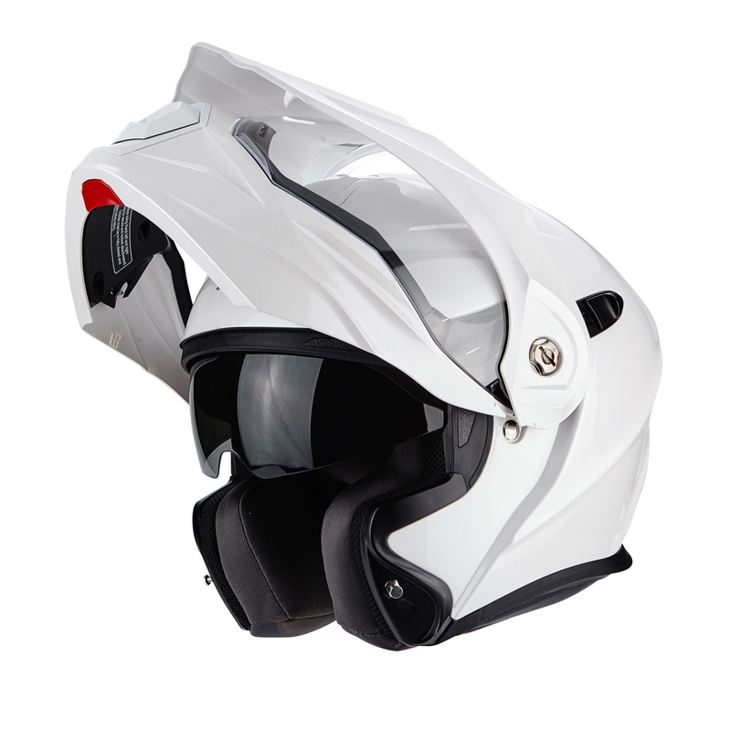 Výklopná enduro prilba Scorpion ADX-1 Solid perleťovo biela
