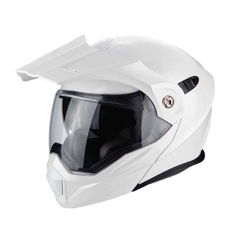 Výklopná enduro prilba Scorpion ADX-1 Solid perleťovo biela