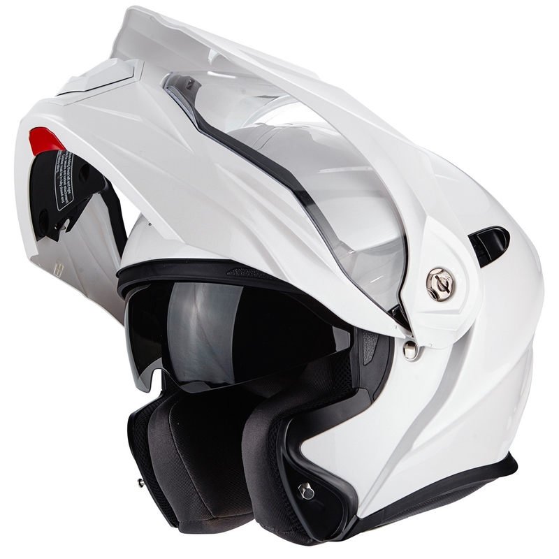 Výklopná enduro prilba Scorpion ADX-1 Solid perleťovo biela