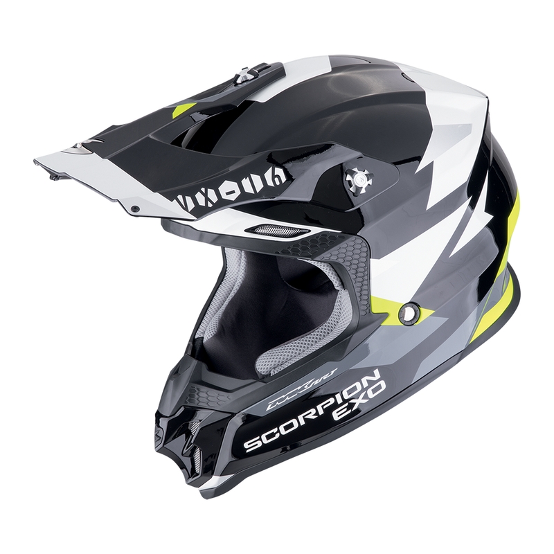 Motokrosová prilba Scorpion VX-16 EVO AIR ROD čierno-fluorescenčno žltá