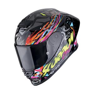 Integrálna prilba na motorku Scorpion EXO-R1 EVO II AIR SAVAGE čierno-modro-ružová