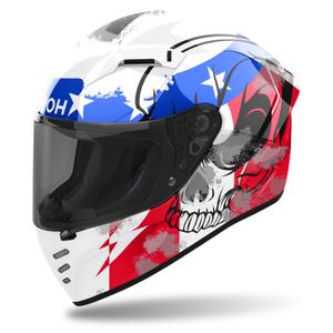 Integrovaná prilba na motorku Airoh CONNOR Nation bielo-červeno-modrá