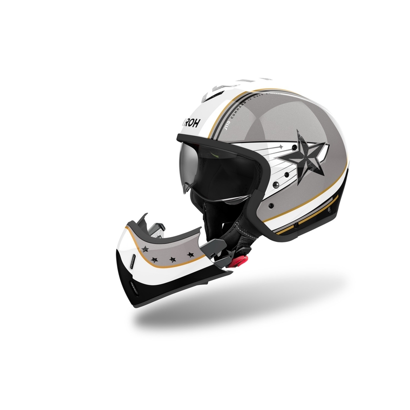 Modulárna prilba na motorku Airoh J110 Command lesklá šedá
