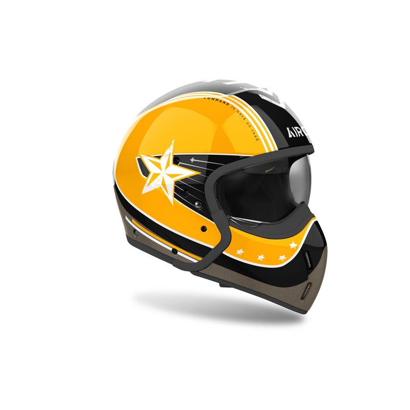 Modulárna prilba na motorku Airoh J110 Command lesklá žltá