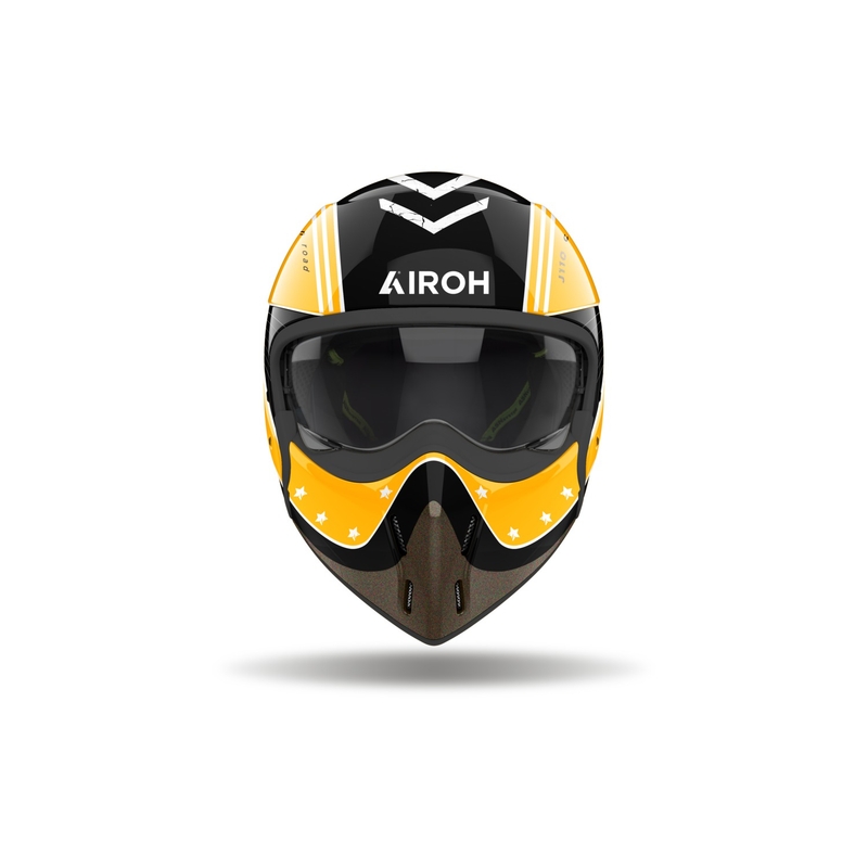 Modulárna prilba na motorku Airoh J110 Command lesklá žltá