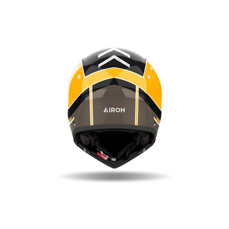 Modulárna prilba na motorku Airoh J110 Command lesklá žltá