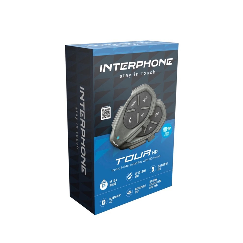 Bluetooth interkom Interphone CellularLine TOUR HD Single pack