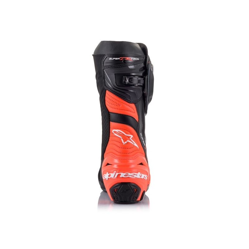 Topánky na motorku Alpinestars Supertech R čierno-fluo červeno-bielo-šedé