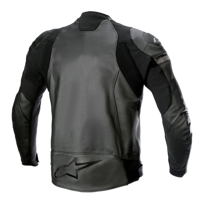 Kožená bunda na motocykel Alpinestars GP Force Airflow čierno-čierna