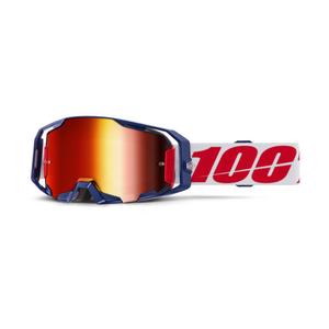 Motokrosové okuliare 100% ARmatic Mach Z s červeným plexisklom