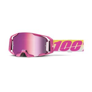 Motokrosové okuliare 100% ARmatic Sellars s ružovým plexi