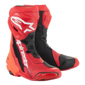 Topánky na motorku Alpinestars Supertech R Vented fluo červeno-červené