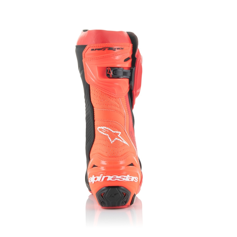 Čižmy na motocykel Alpinestars Supertech R Vented fluorescenčno červeno-červené